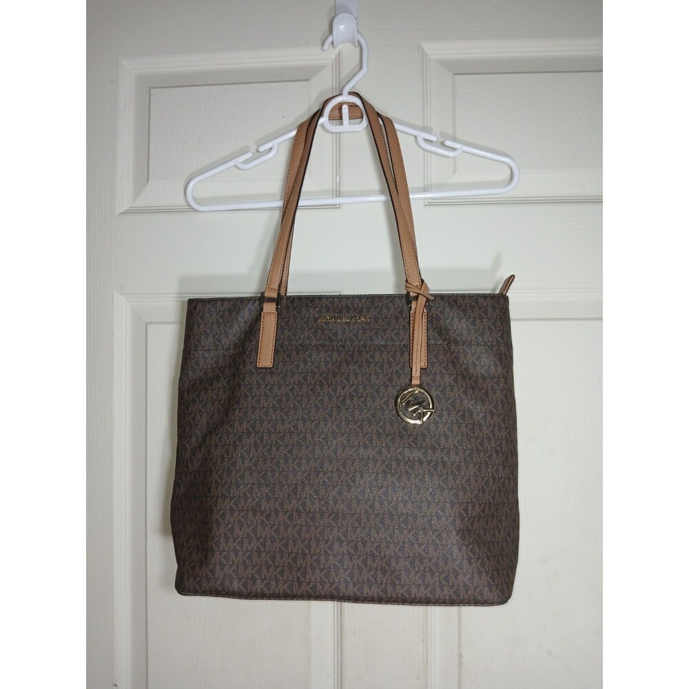 Michael Kors Brown Logo Tote Shoulder Bag